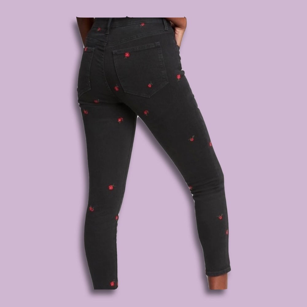 High Rise Embroidered Jeans - Picture 2 of 2